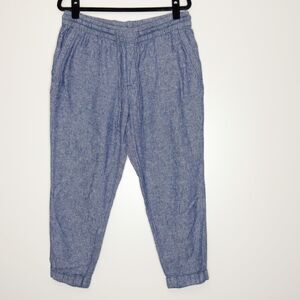 Old Navy High-Waisted Linen-Blend Straight Cropped Pants Women's Size Medium P